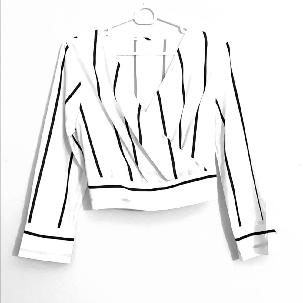 Striped White Blouse